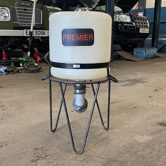 Premier FIA Approved 20L Refuelling Bottle 2 Inch Bore Motorsport Bladder Stand