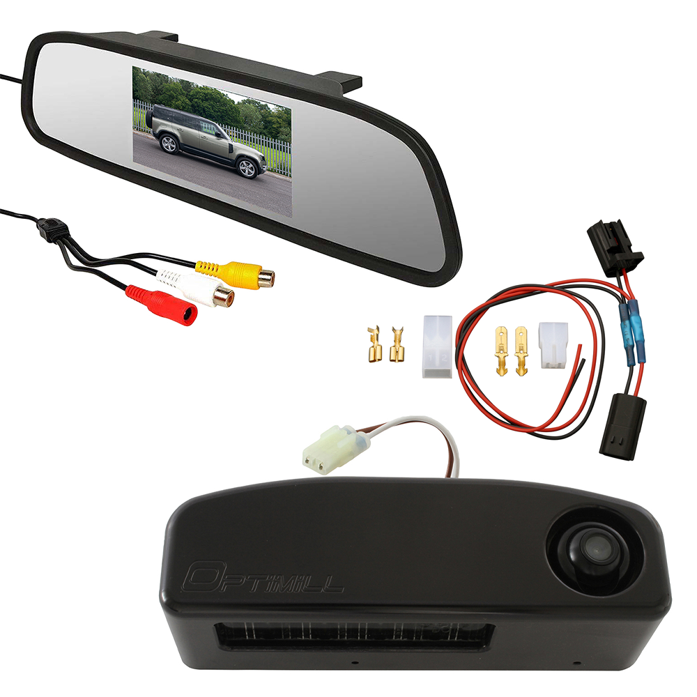 Defender 87-16 Rear Number Plate Light Camera Monitor Kit