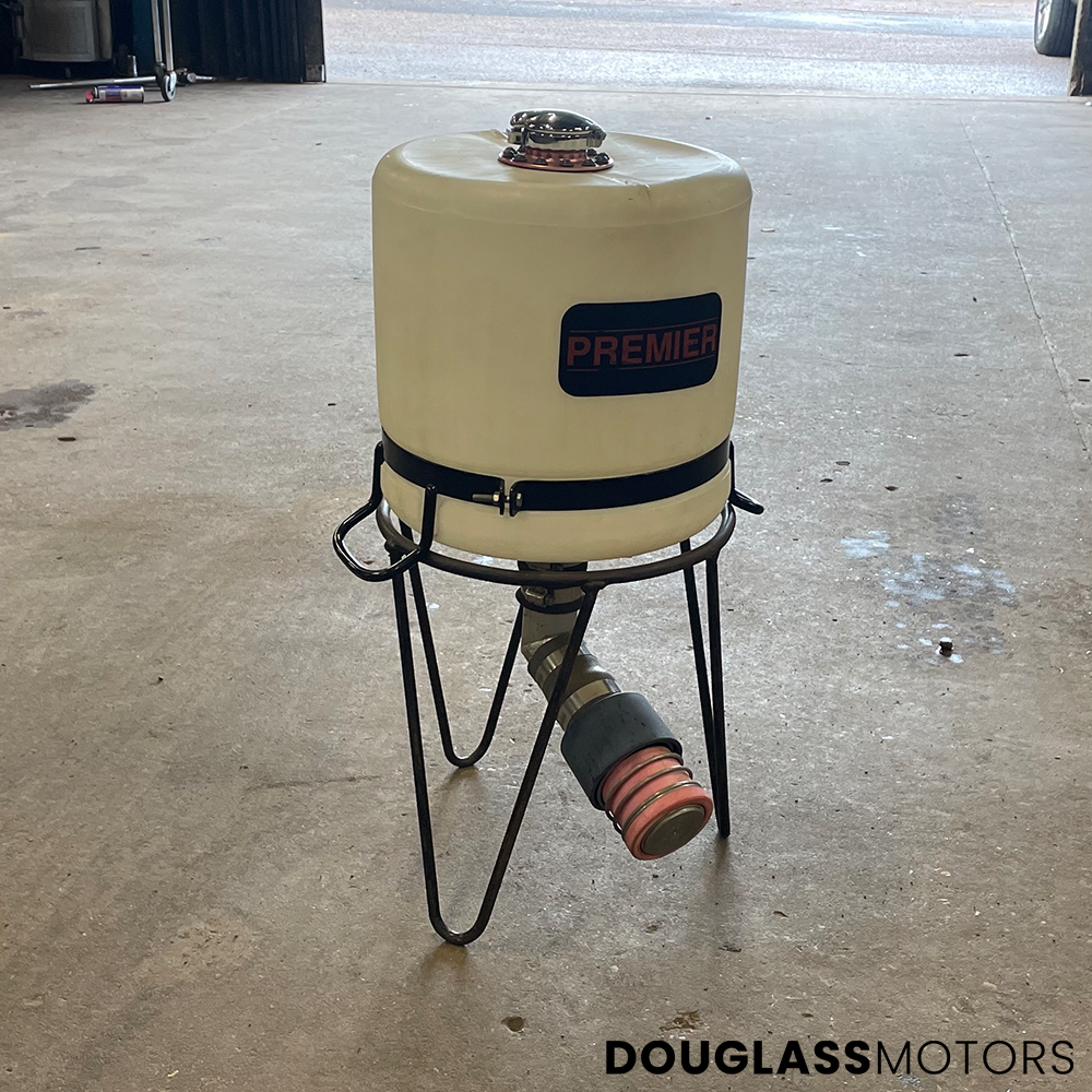Premier FIA Approved 20L Refuelling Bottle 2 Inch Bore Motorsport Bladder Stand
