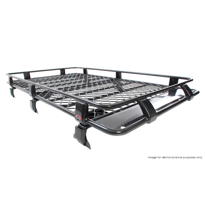 Deluxe Steel Roof Rack [Mesh Floor] - 1850 x 1350mm - Land Rover Defender 130 Dual Cab