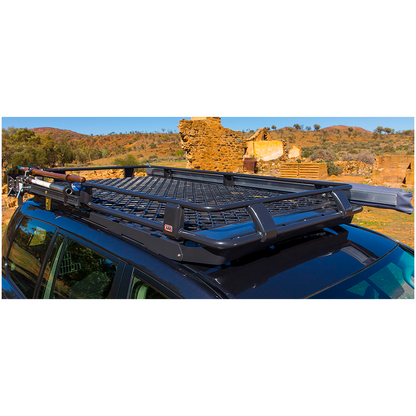 Deluxe Steel Roof Rack [Mesh Floor] - 1850 x 1350mm - Land Rover Defender 110 Dual Cab & Station Wagon