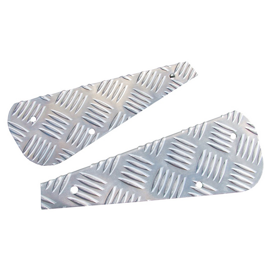 Defender (87-16) Mudflap Bracket Chequer Plate [Aluminium]