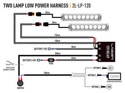 Two Lamp Harness Kit 12V