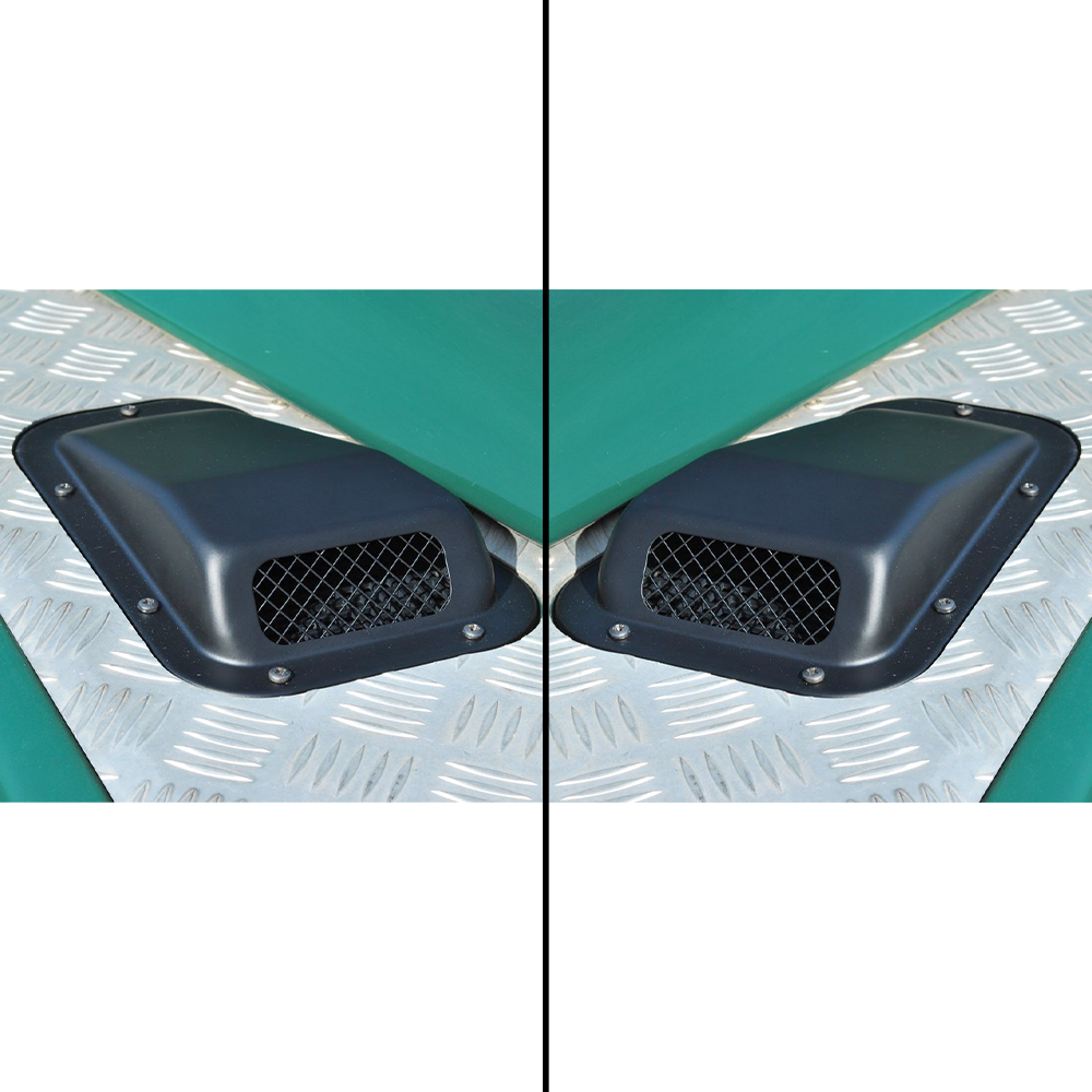 Wing Top Air Intake Grilles [Black Steel]