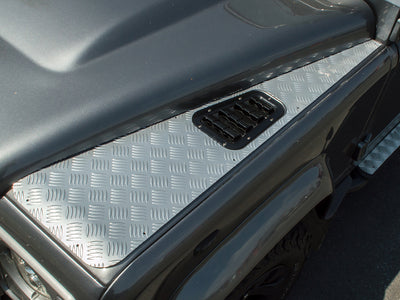 Defender (87-16) Wing Top Chequer Plate [Silver]