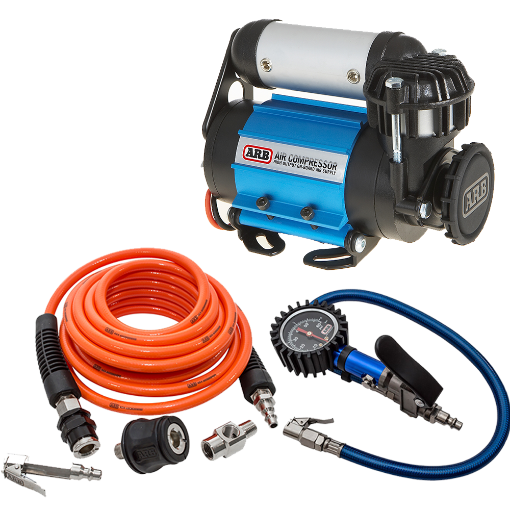 High Flow Air Compressor (12v) & Deluxe Tyre Inflation Kit