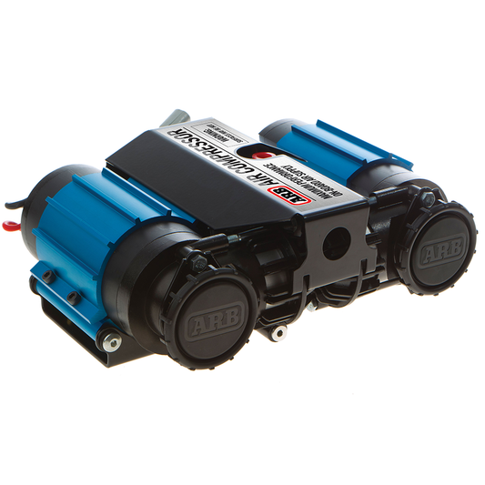 High Output Twin Air Compressor (12v) & Deluxe Tyre Inflation Kit including Tank