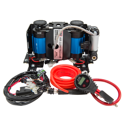 High Output Twin Air Compressor (12v) & Deluxe Inflation & Mounting Kit