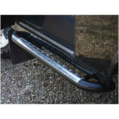 Defender 90 (87-16) Side Steps [Black|Chequer Plate]